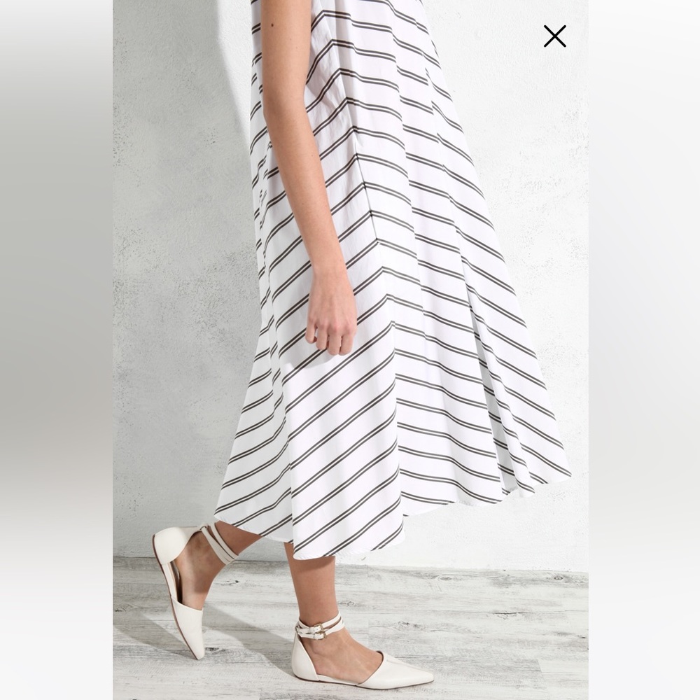 SOLD! $895 Retail MAXMARA label-cut Vischio Bias-Stripe Dress Size: IT42 US6/8 - Picture 14 of 16